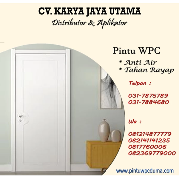 ANTI-TERMITE AND WATERPROOF WPC DOORS LEADING PRODUCTS CV. JAYA PRINCIPAL WORKS