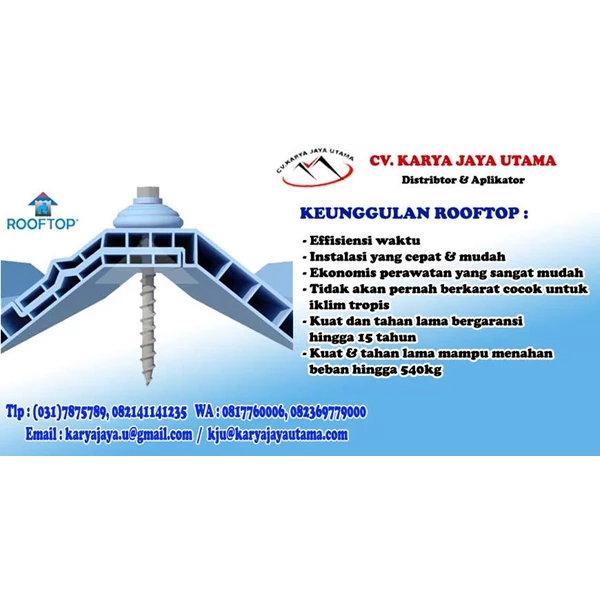 COLD ROOFTOP UPVC ROOF CAN SEND AROUND INDONESIA