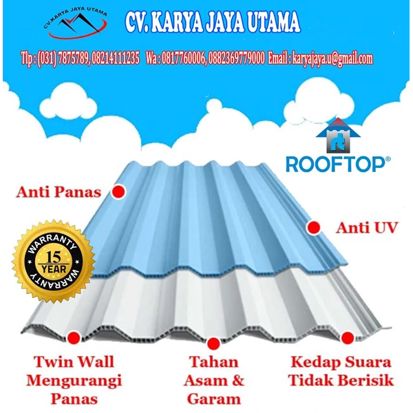 COLD ROOFTOP UPVC ROOF CAN SEND AROUND INDONESIA