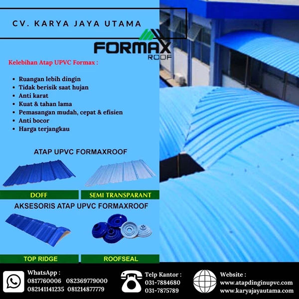 ROOF FORMAX UPVC ROOF STAINLESS
