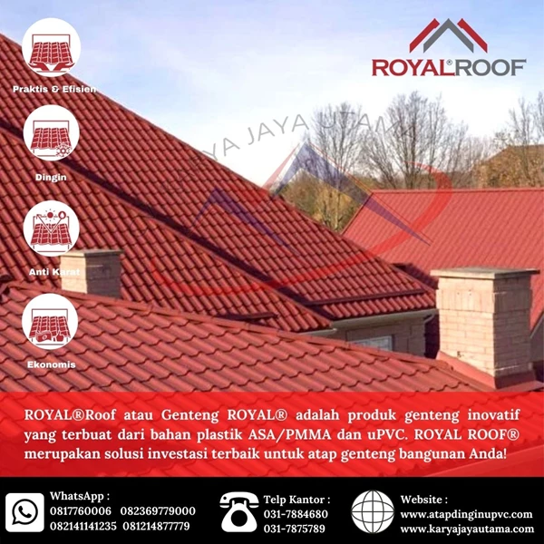 Genteng uPVC Royal Roof / Atap Motif Genteng
