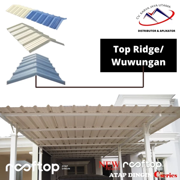UPVC Rooftop Top Ridge / Wuwungan roof accessories