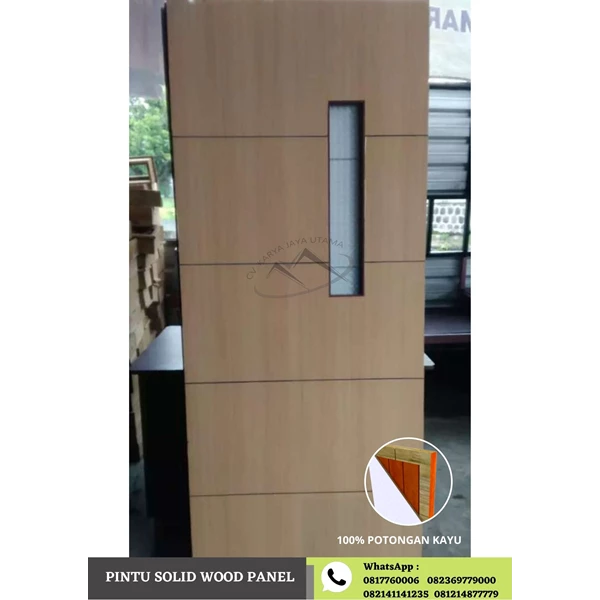 Pintu Panel SWP/Solid Wood Panel tipe Router Glass Panel
