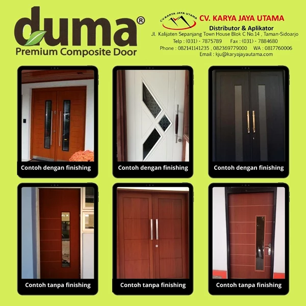 Router & Glass Economy type of WPC DUMA Door 60 x 190