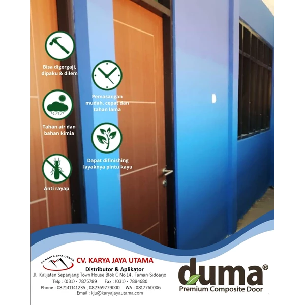 wpc door with duma brand of standard type