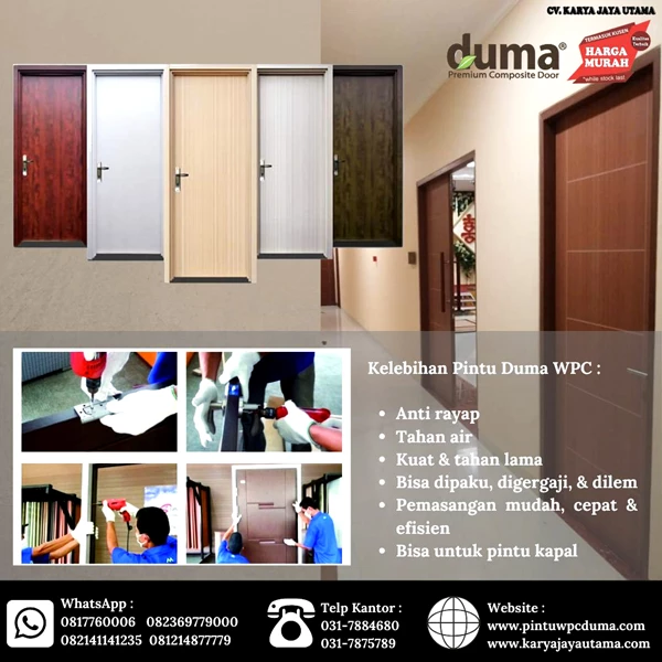 wpc door of duma brand with duluxe type 0.8 cm