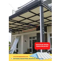 upvc roof of rooftop with semi transparan type