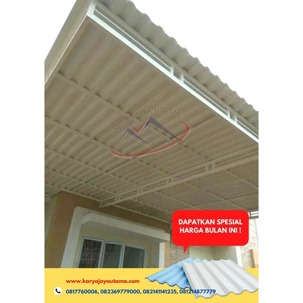 atap upvc dengan merk rooftop tipe semi transparan