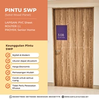 Pintu Kayu Solid / Pintu SWP (Solid Wood Panel) / Tipe Router