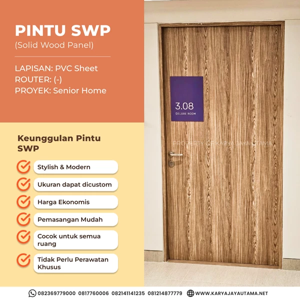 Solid Wood Door / SWP (Solid Wood Panel) Door / Router Type