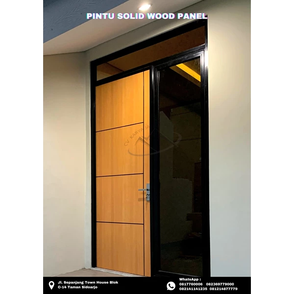 Wood Door of Solid Wood Panel (SWP) Router type