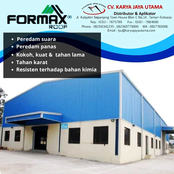 uPVC roof of 1 layer Formax 