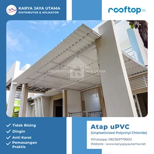 Atap uPVC Rooftop Double Layer Warna Putih Doff