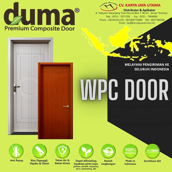 WPC Door DUMS of Router Glass Economy type