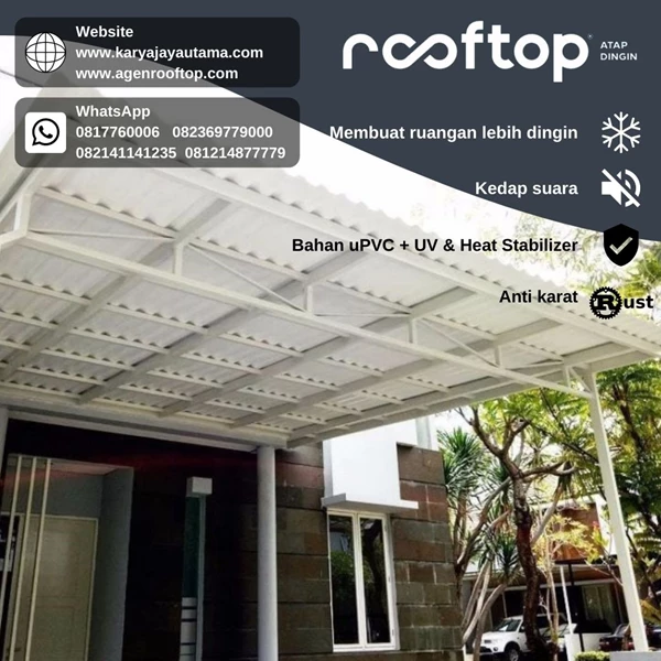 Atap UPVC Rooftop Bisa untuk Atap Gudang